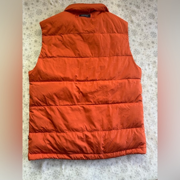 Nautica Men's Orange Puffer Vest size small - Picture 3 of 6
